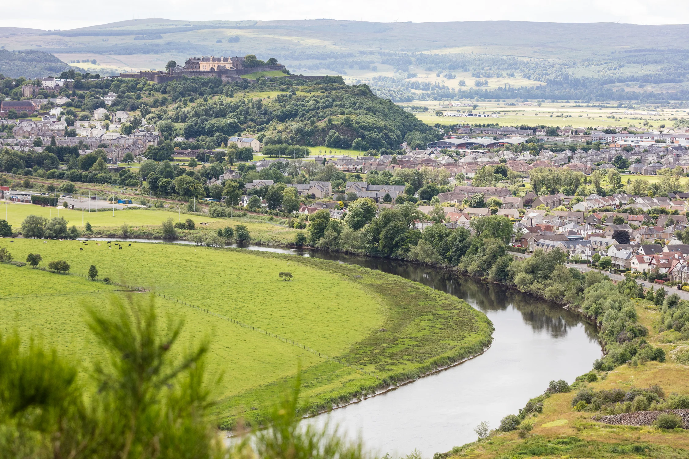 Een blik op Stirling vanaf het Wallace Monument