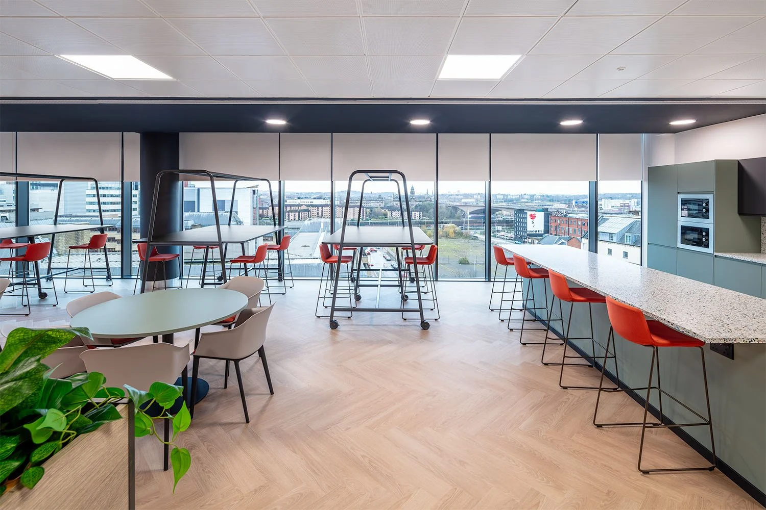Places to chat and talk about the football or the latest episode of Traitors, it can all be done at the refurbished office floor at @wearetpgroup in #Glasgow. From initial 3D renders to a fully completed 8500sqft office in less than 12 weeks is some 