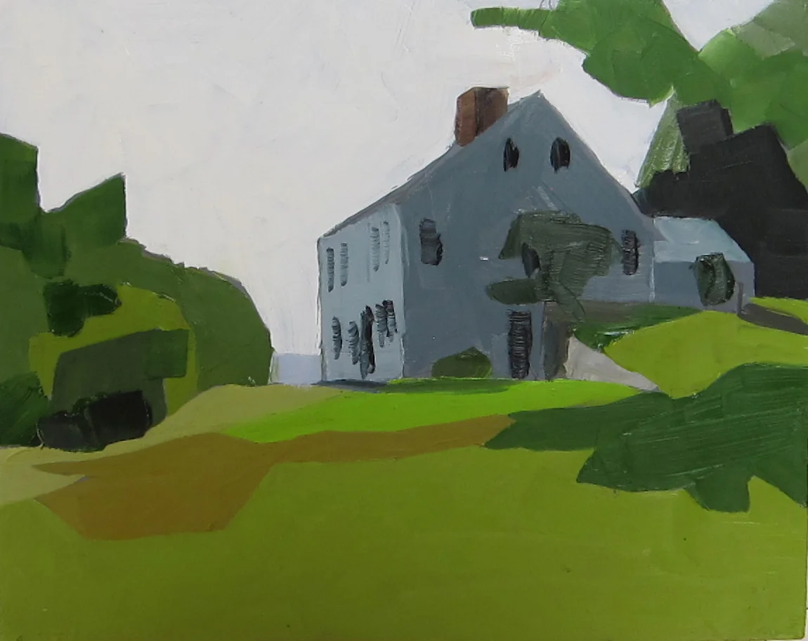 Backlit Farmhouse on an overcast day