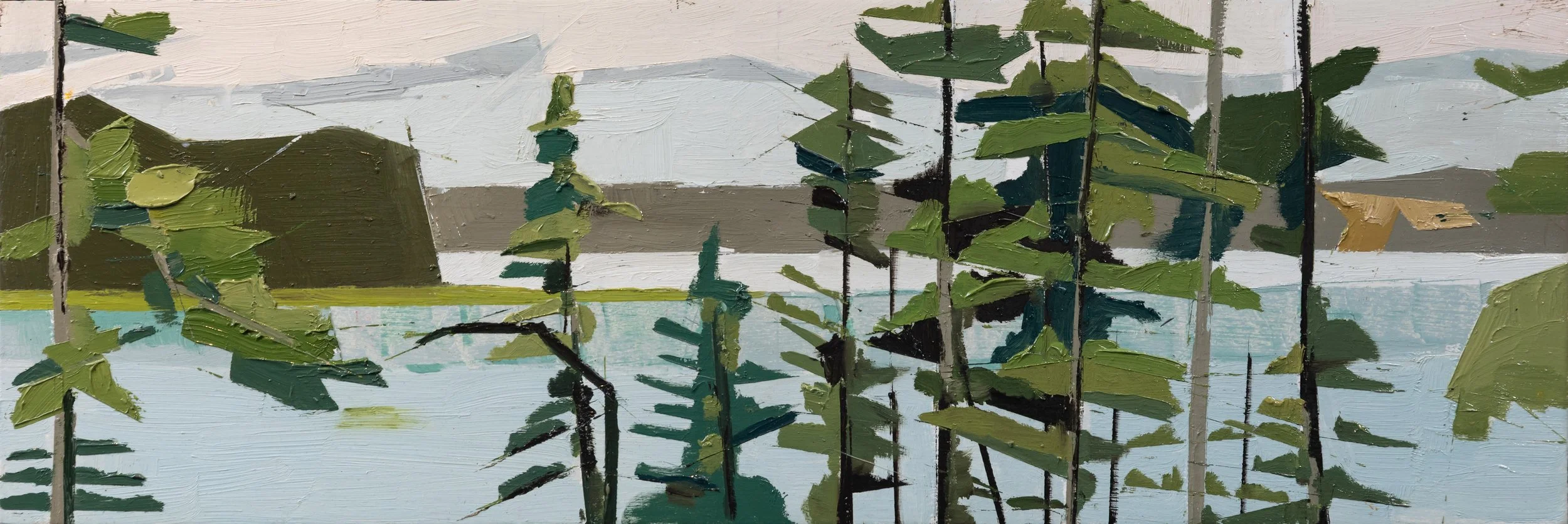 Cove in the late afternoon
Oil on wood panel
