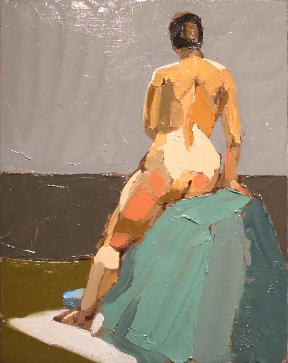 Seated woman
Oil on wood panel, 2014