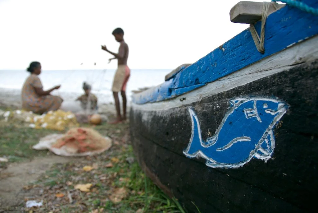  Tamil fishermen waiting for the brief window when the navy allows them to fish, Jaffna, Sri Lanka. 2007 