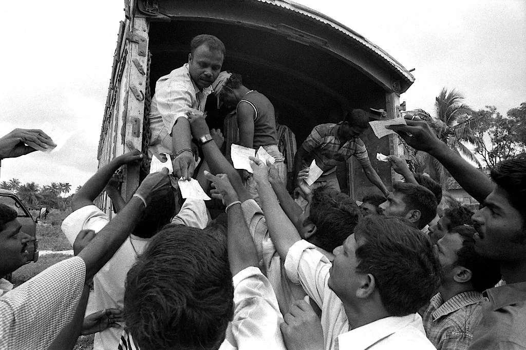  The first potatoes to reach besieged Jaffna in two months. Sri Lanka, 2007. 