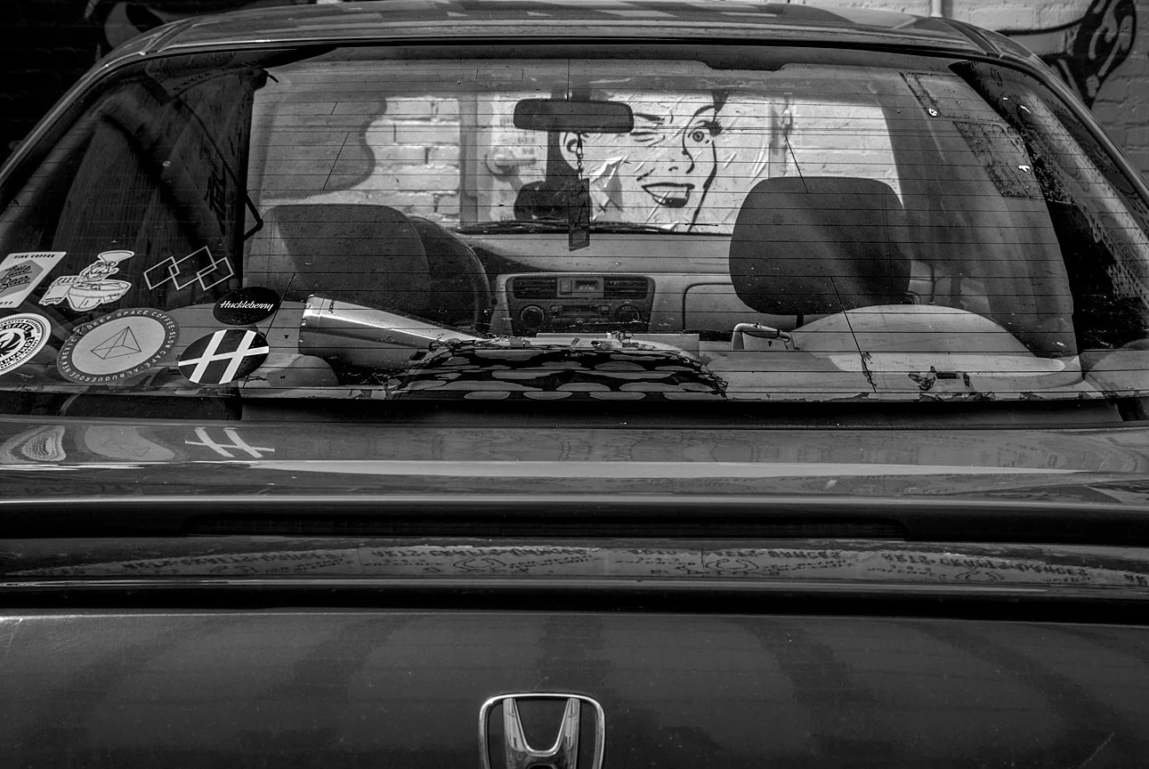 WEB Though a car BW (1 of 1).jpg