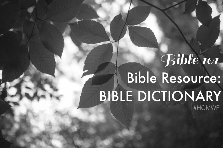 Bible Resource: Bible Dictionary