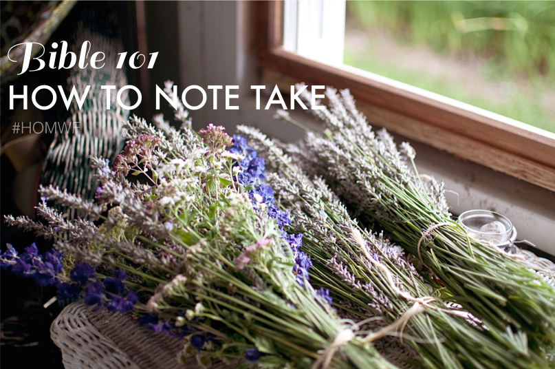 How to Note Take in the Bible