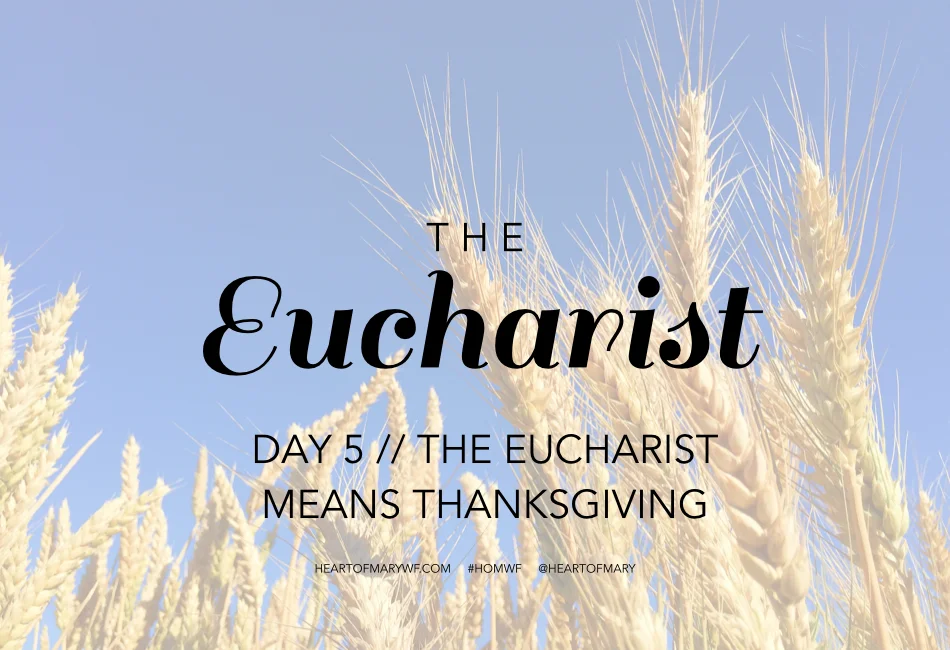 Eucharist Day 5 //  Eucharist Means Thanksgiving