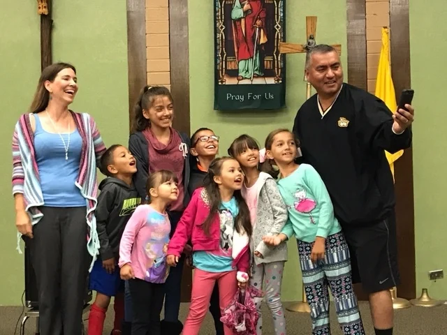 The Gonzalez-Salgado Family, taking a selfie:) at Heart of Mary Women's Fellowship
