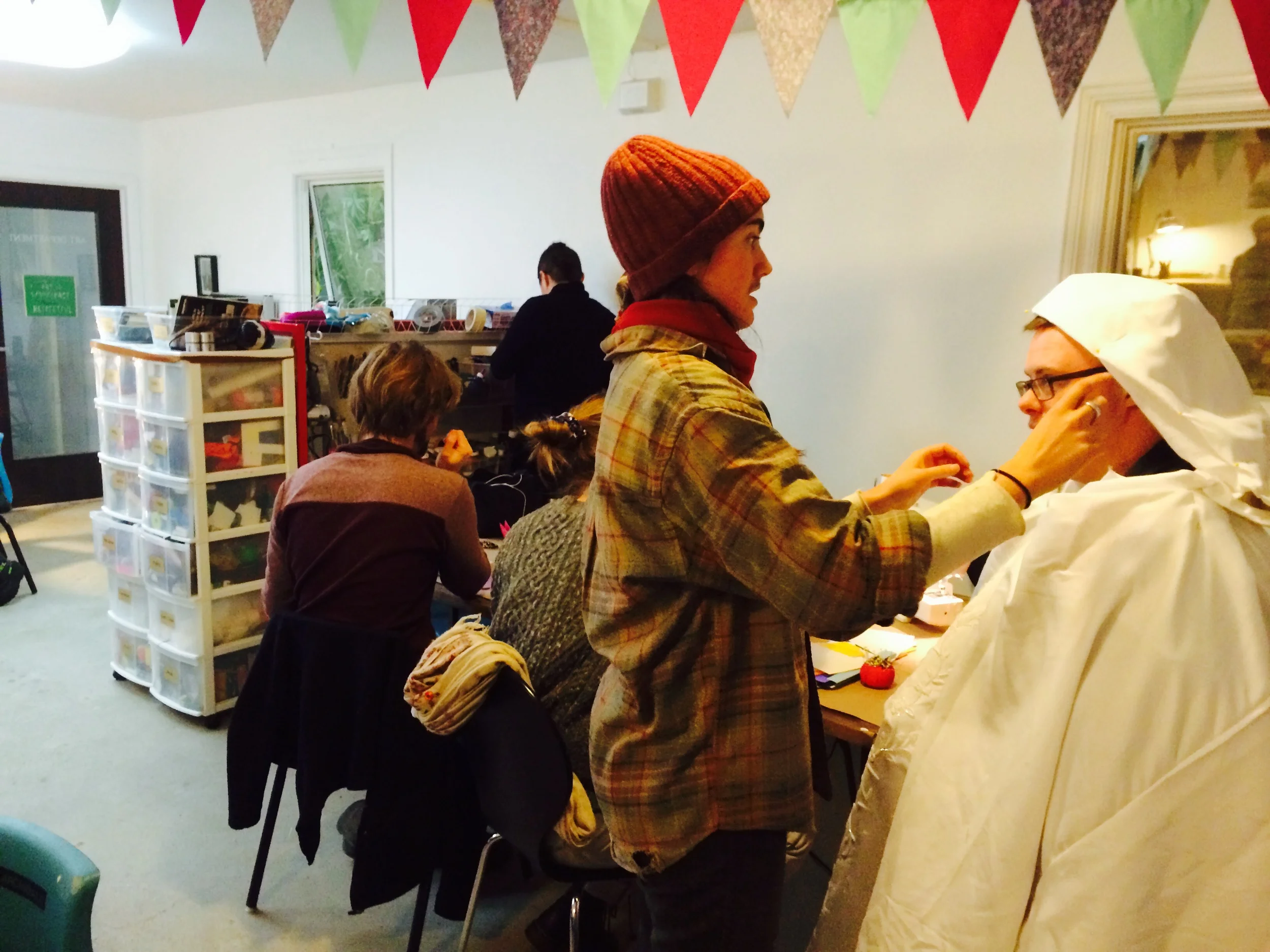 The epic "cape from a wedding dress" evolves through collaboration. 