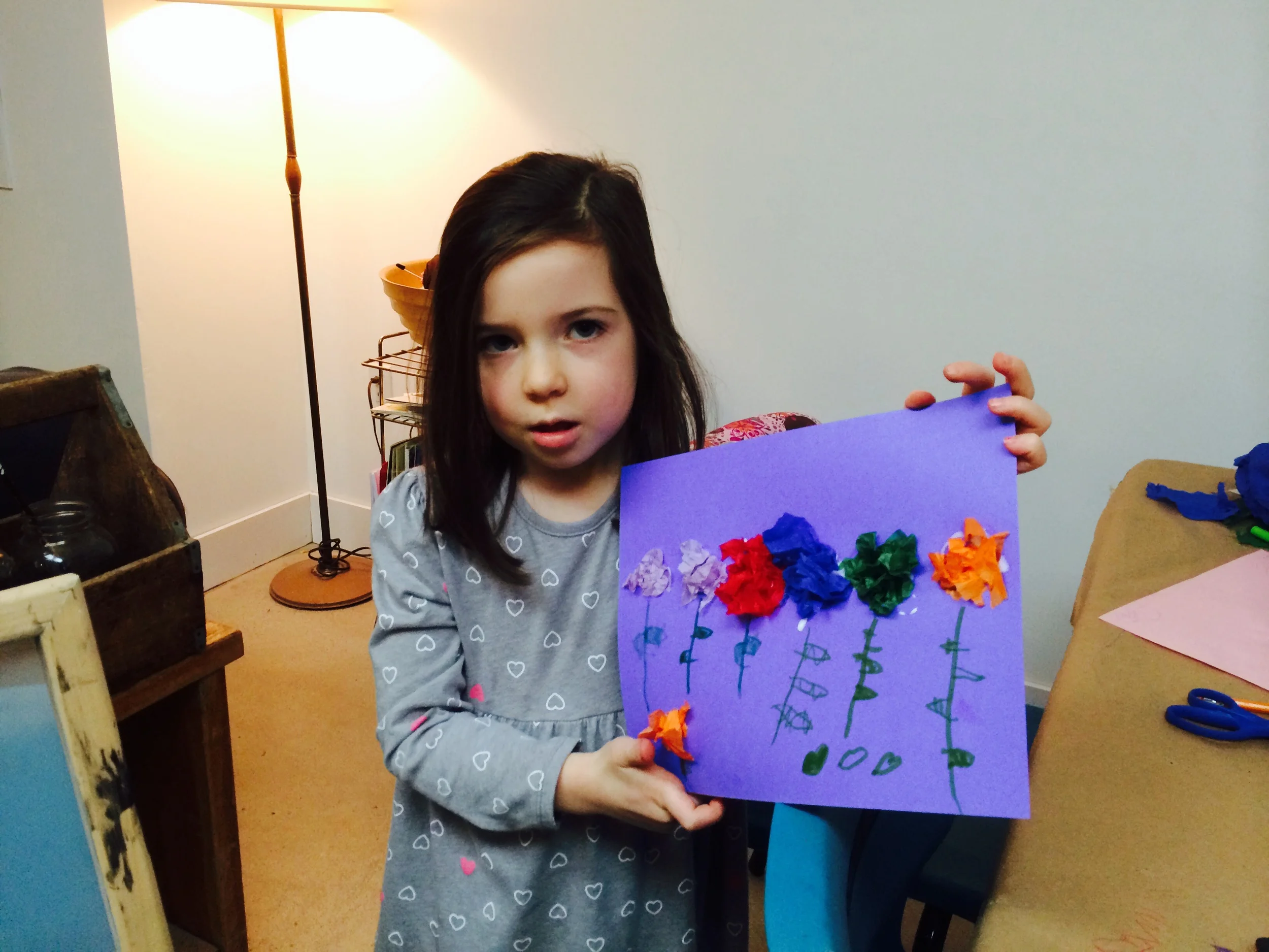 Flowers for her dad!
