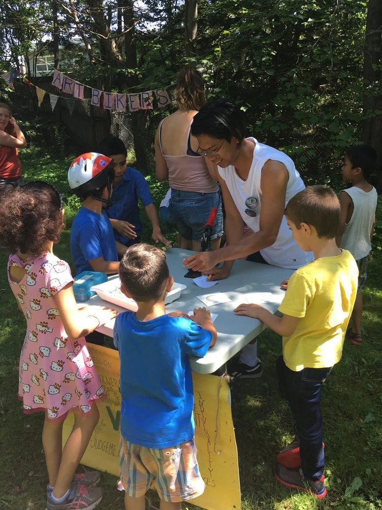 Thank you to all the participants, supporters, and community organizations that worked with Art Bikers during the summer! We were thrilled to reunite with families and return to magical gardens and green spaces throughout the city! We were also delighted to meet new faces and make art together throughout the hot summer months! Thank you all! As we wrap up this summer's program, we welcome your ideas, photos and feedback year round!