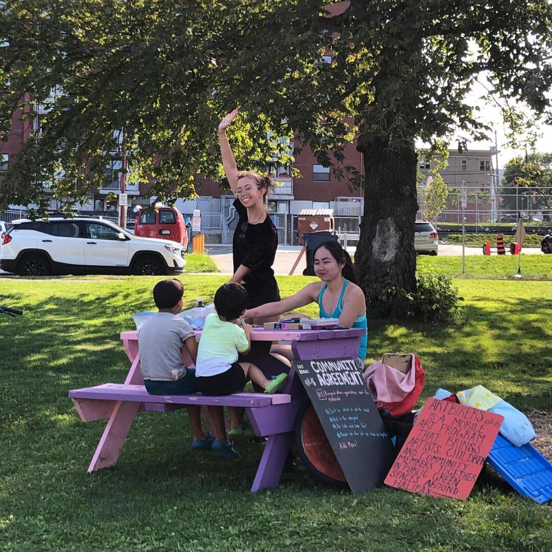 Today, August 8th: North Grove 11:30am to 1:30pm and Mulgrave Park Caring and Learning Centre 4:00pm to 6:00pm 

Perfect weather to be outside and make some cool projects! We are always experimenting in the studio and excited to share our discoveries