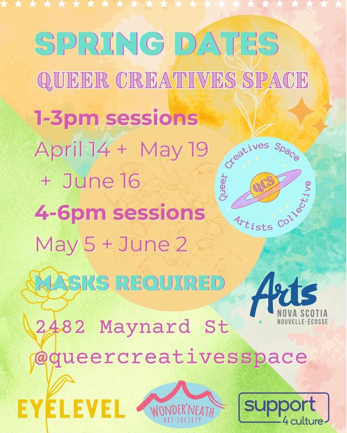 Reposted from @queercreativesspace 

After a busy grant writing season, we&rsquo;re back with our spring dates for Queer Creatives Space&rsquo;s in person programming. This free arts programming is intended for queer, trans, and questioning folks. Al