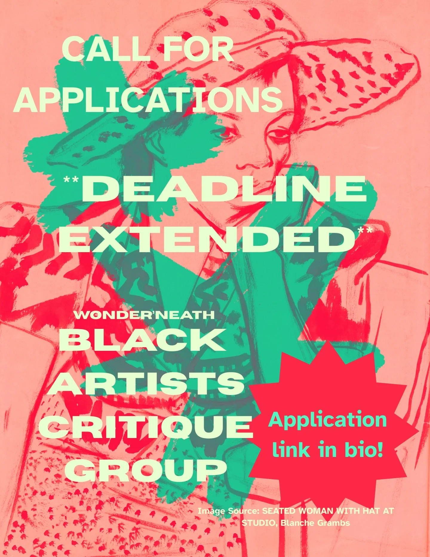 Call for Applications: Black Artist Critique Group
*DEADLINE EXTENDED* applications are due March 22nd.

Wonder&rsquo;neath is excited to share that we are looking for 4-8 local Black artists to become members of our pilot Black Artists Critique Grou
