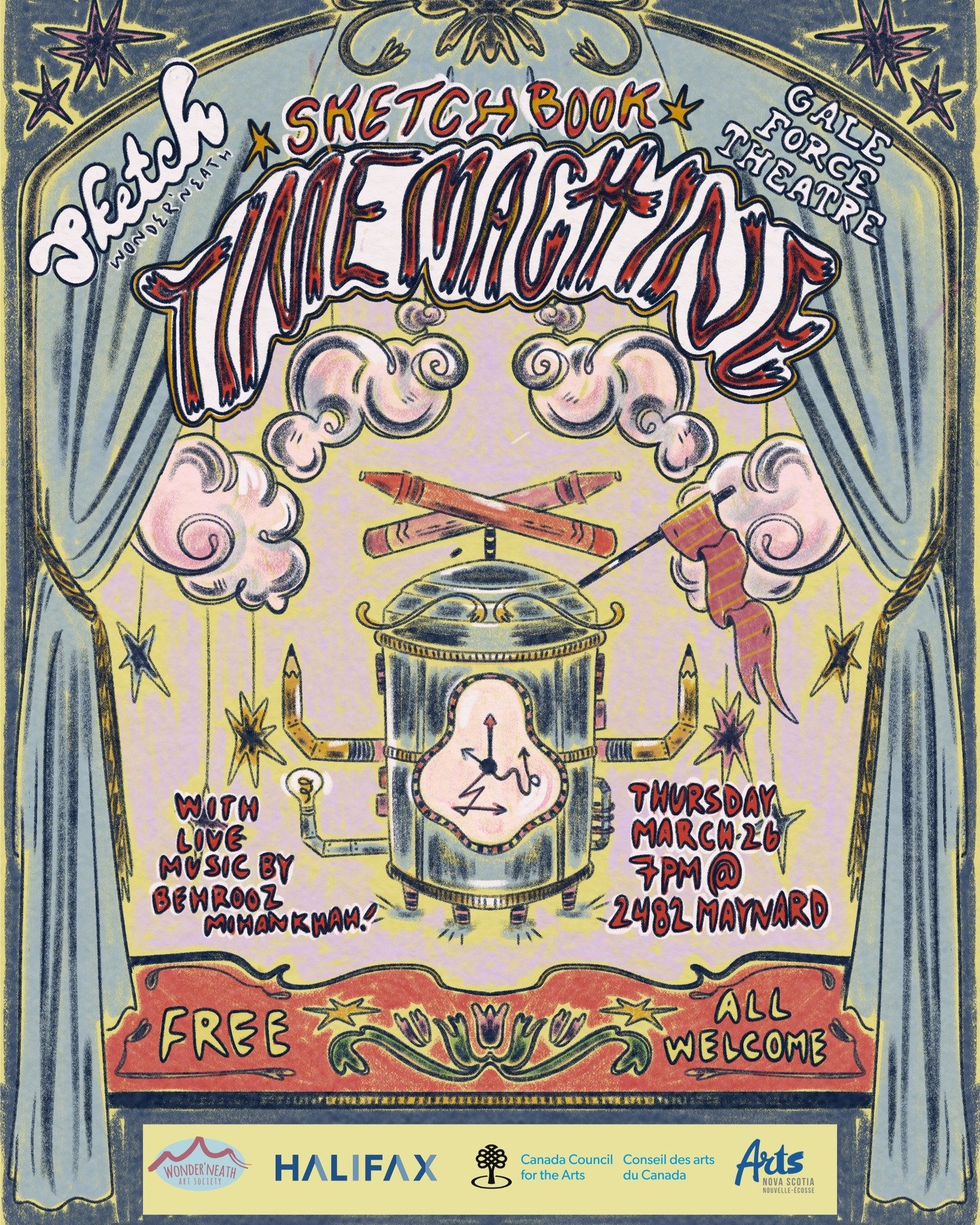 Sketch's Artist Residency Presentation Series began with Galeforce Theatre in January and their residency presentation 
💥Sketchbook Time Machine💥 is happening next Thursday, March 26th at 7pm!

From Galeforce: We've been deep in the @wonderneath's 