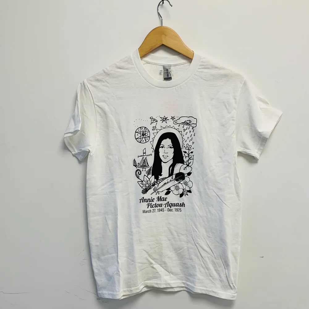 Annie Mae Pictou Aquash T Shirt Women s Uni sex small White  