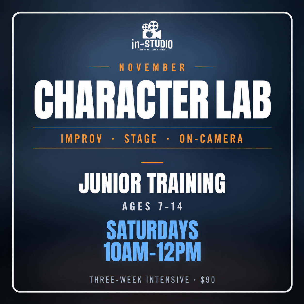 Junior Training @ 10:00AM 7-14yr olds (Starts Nov 7th)