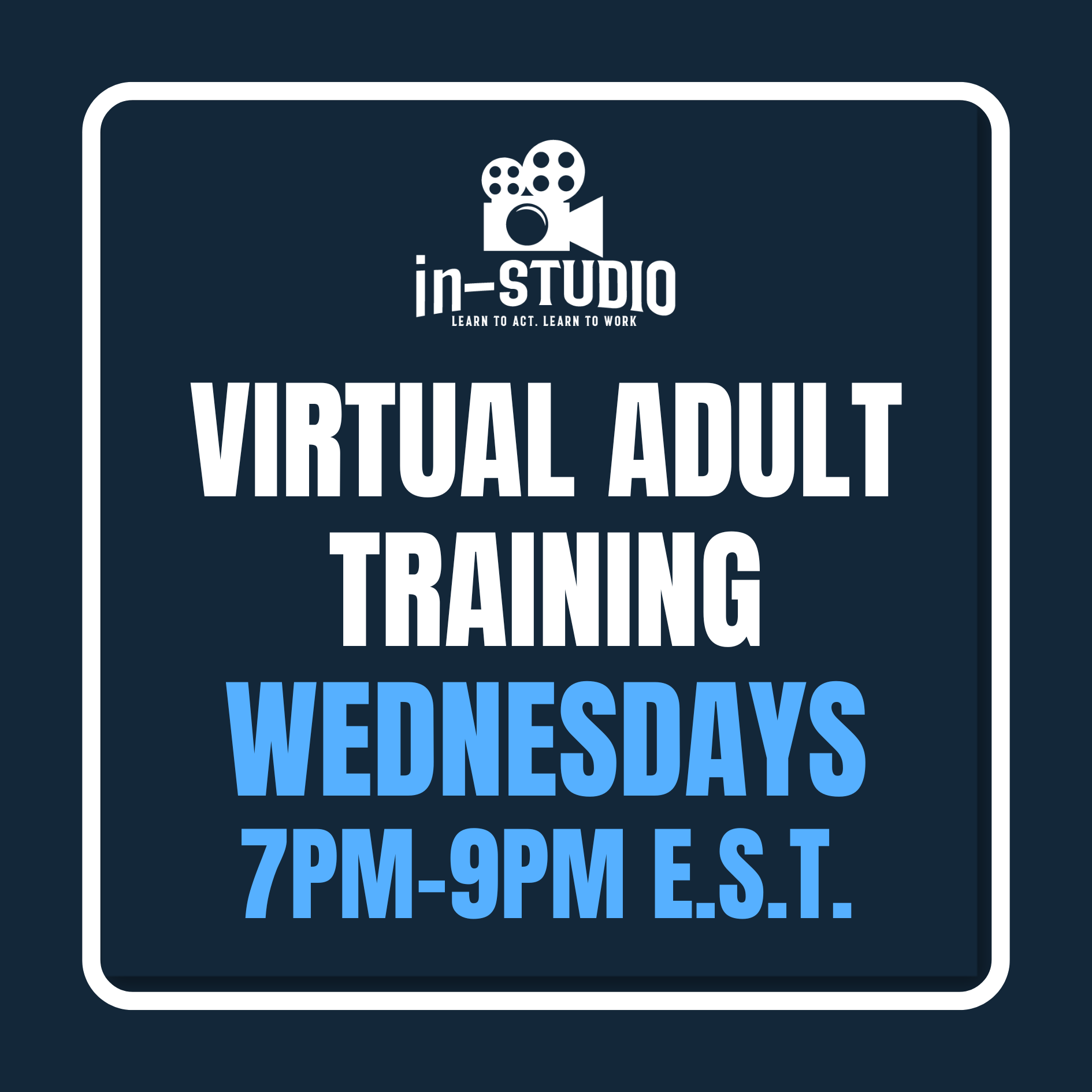 Virtual Adult Training Wednesdays 7PM-9PM EST (Starts April 29th)