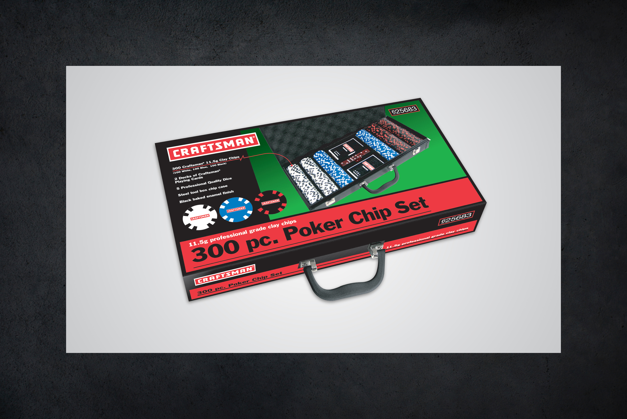 Craftsman Poker Chip Set packaging