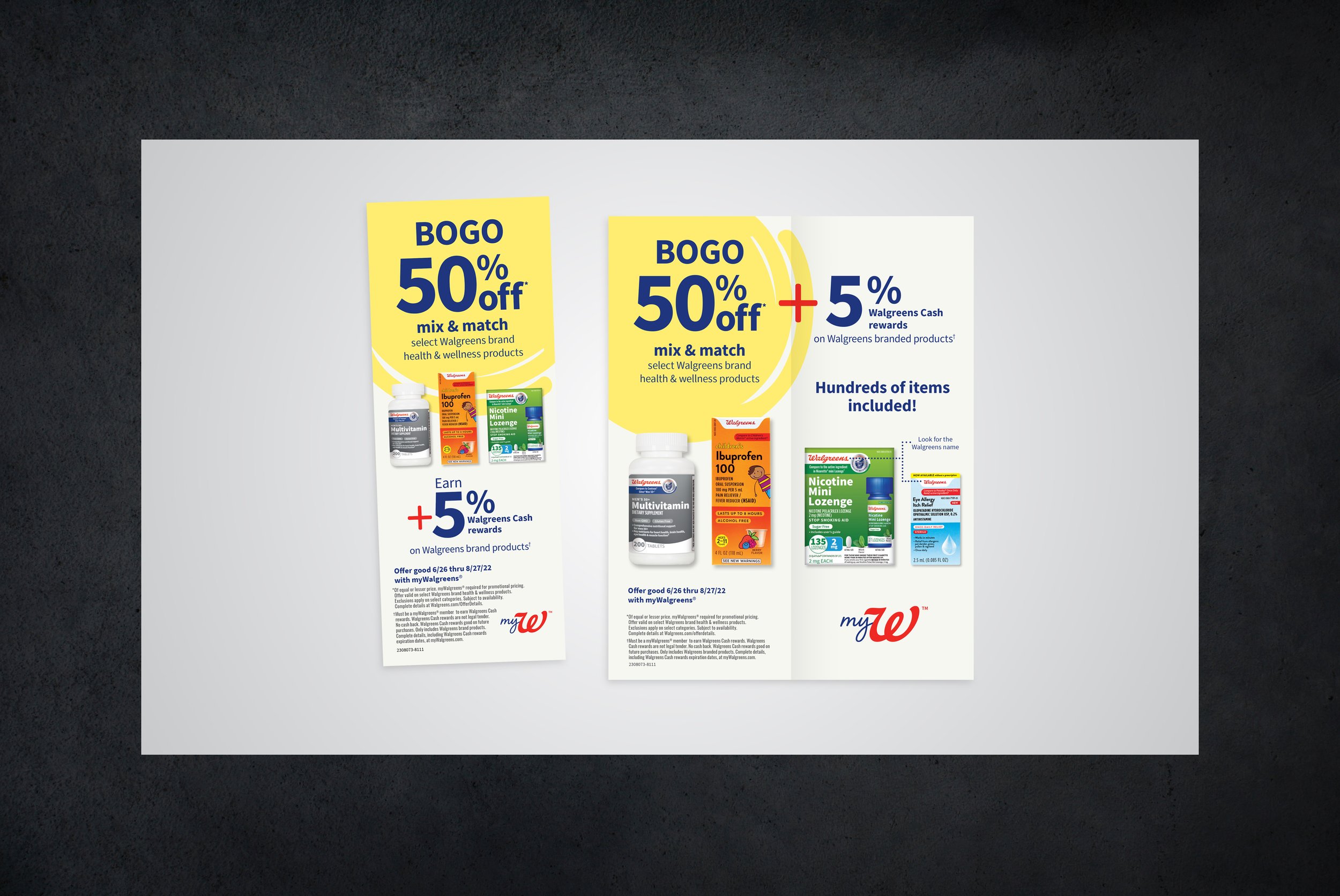 Walgreens Savings Book, cover and spread
