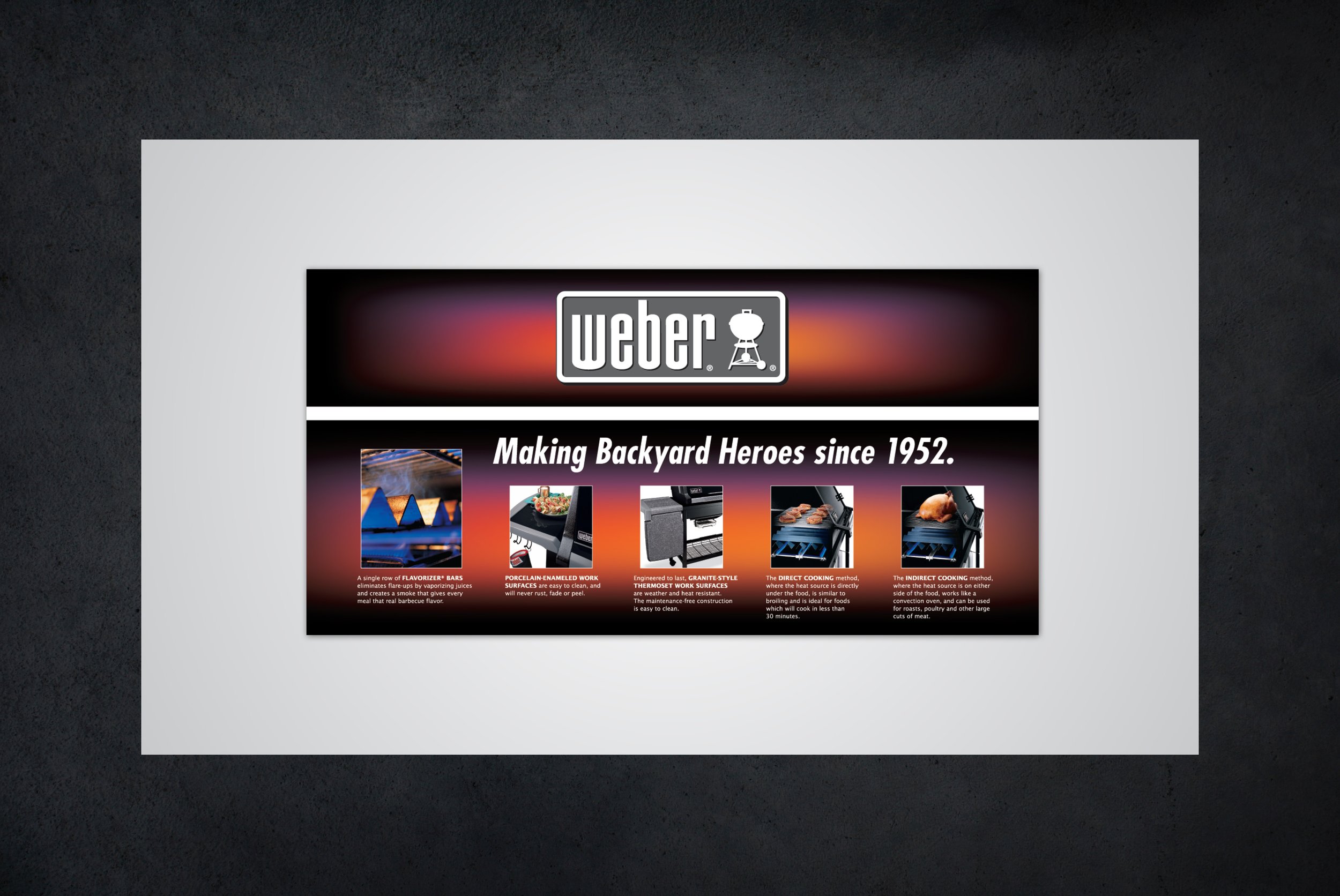 Weber display header at Sears