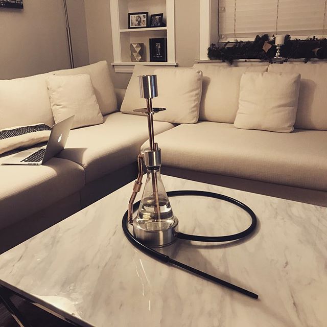 Hand made from start to finish from aerospace grade aluminum. Every threat to fittings are all hand made on a lathe with some CNC parts. Experience hookah in a modern way... #hookah #modernhookah #aluminumhookah #copperhookah #rivazi @rivazilife #riv