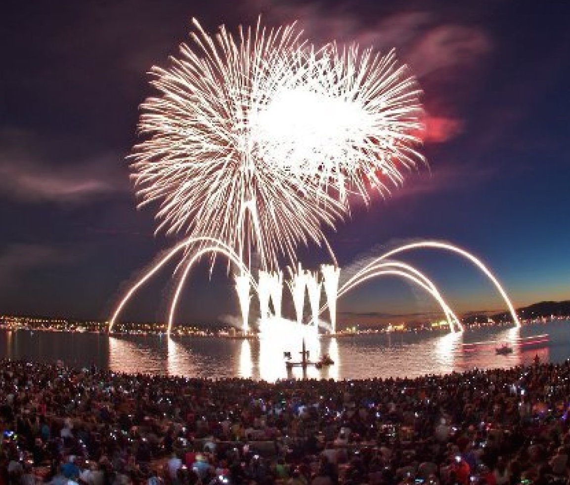 The annual Celebration of Light at English Bay.