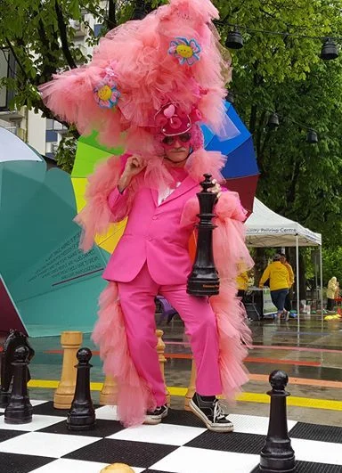 West End boulevardier Dave Davey DeCarlo, a frequent sight (and such a sight!) at West End events. (WEBIA Photo)