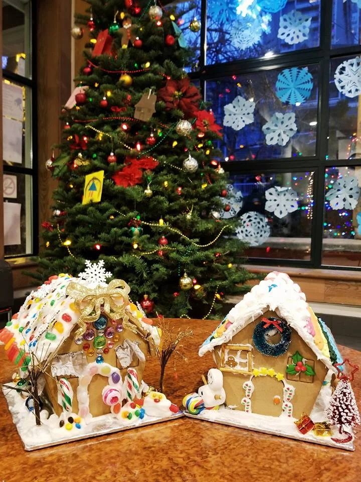 Gingerbread House entries by the folks at Vancity on Robson.