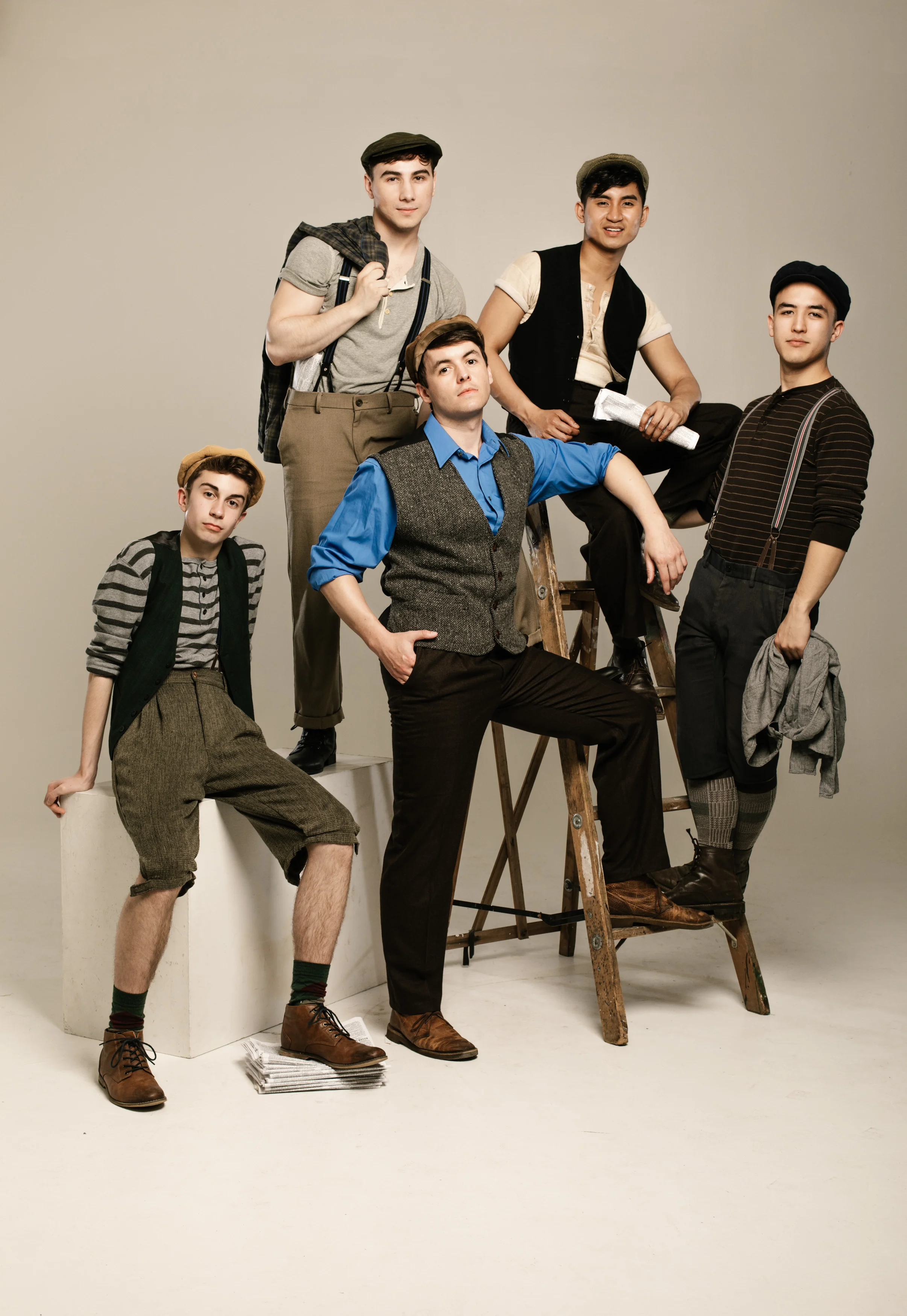 The boys of “Newsies” at Theatre Under The Stars. (Lindsay Elliott Photo)