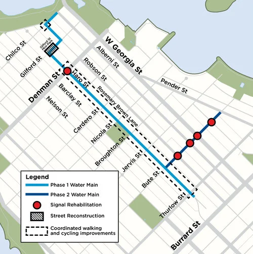 The Bute and Haro infrastructure program. (click to enlarge map)