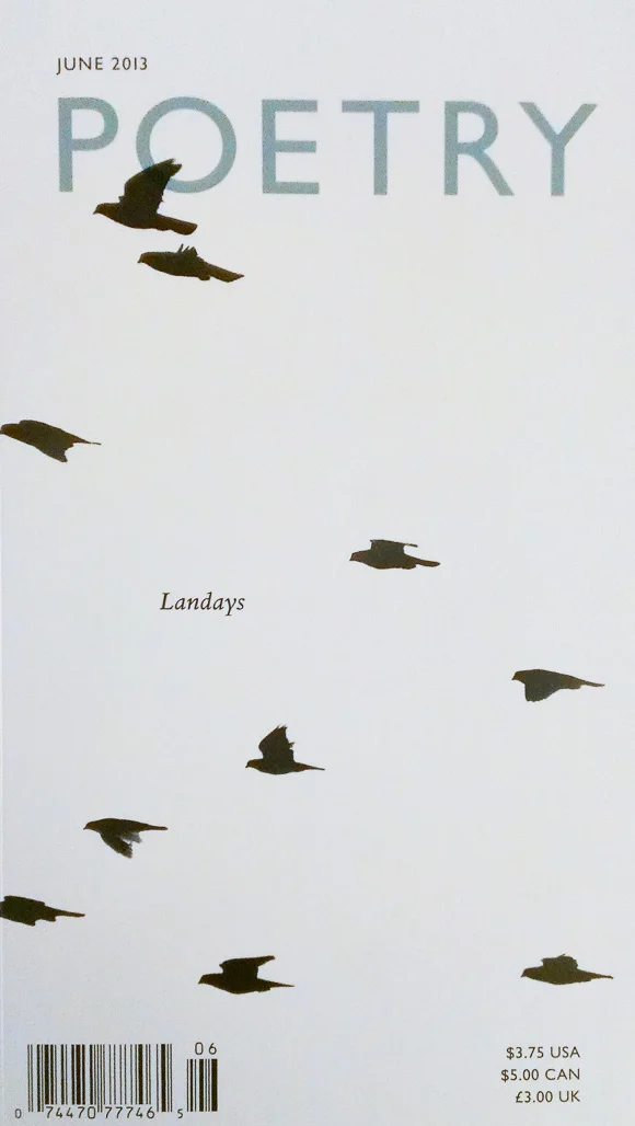 The cover of Poetry's June 2013 issue, which is dedicated to landays, the two-line Afghan folk poem.