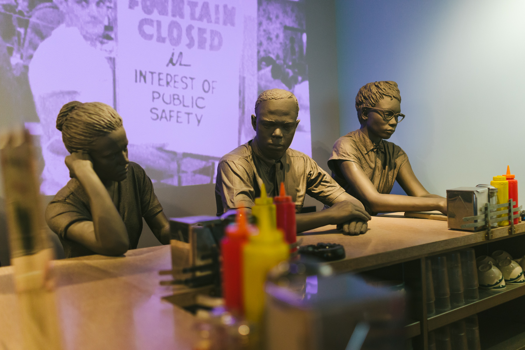 An exhibit at the National Civil Rights Museum. Memphis, Tennessee. Summer 2014.
