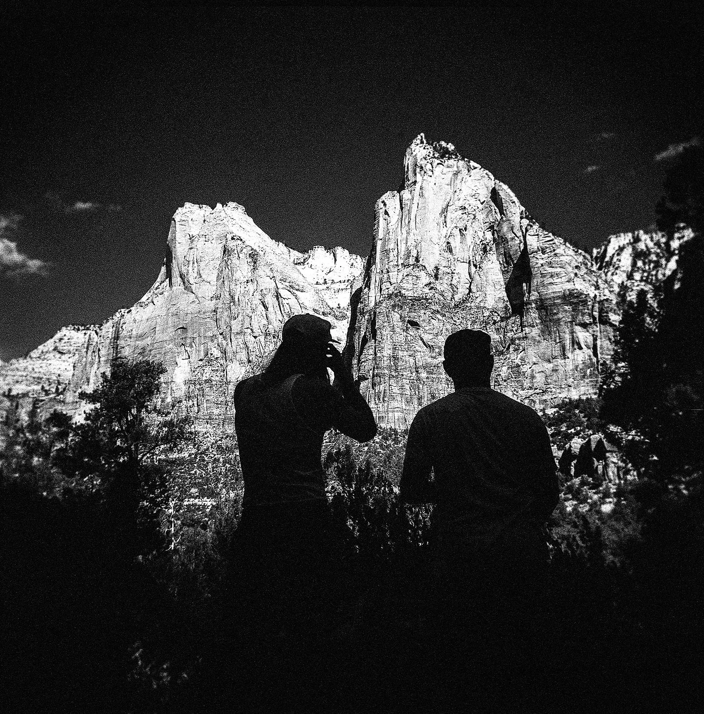 Red sandstone rises&mdash;
jagged, sharp&mdash;
shaped unpredictably by waters
falling from the heavens.

The Virgin flows through it all&mdash;
the holder,
the keeper,
the breaker.

Each drop dissolves
the memory of what came before.
As it carves do