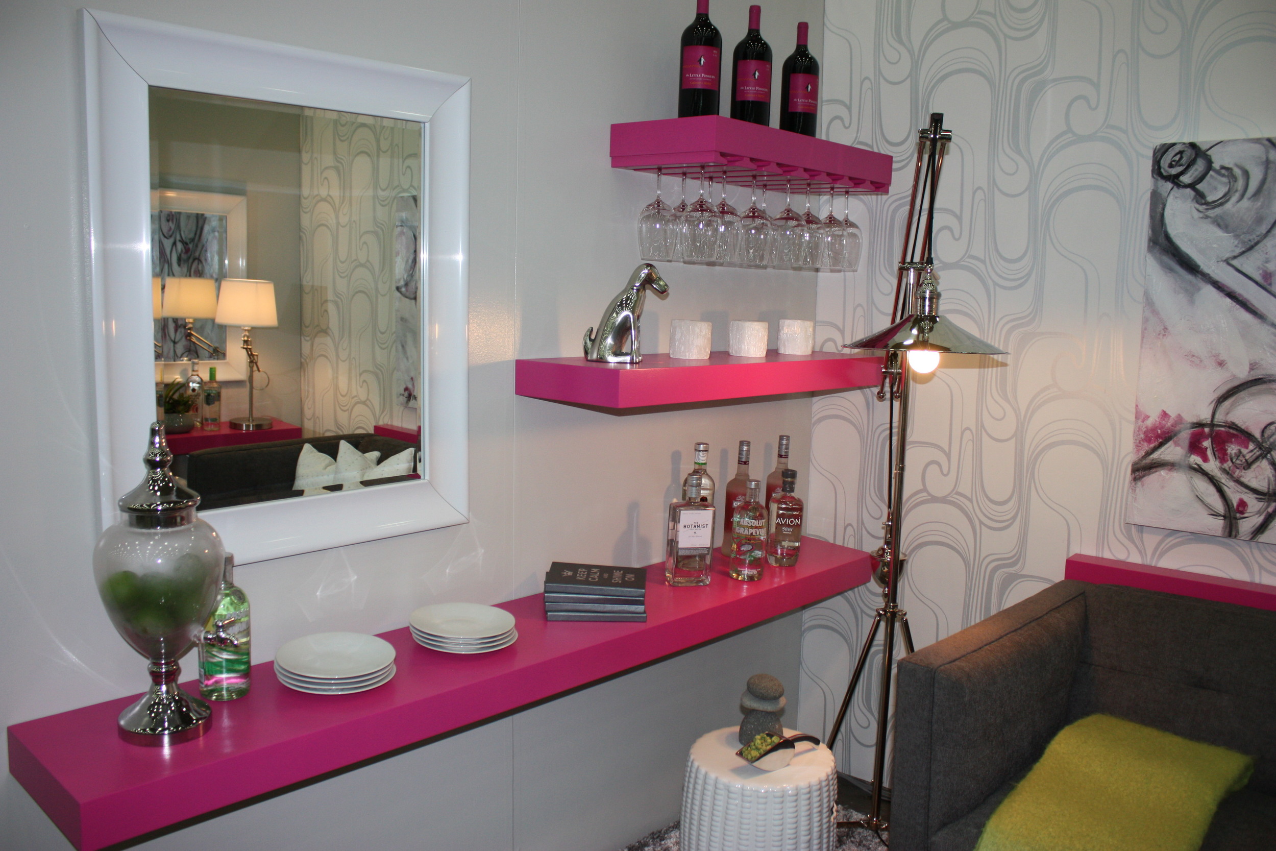 Fun and functional floating shelves.