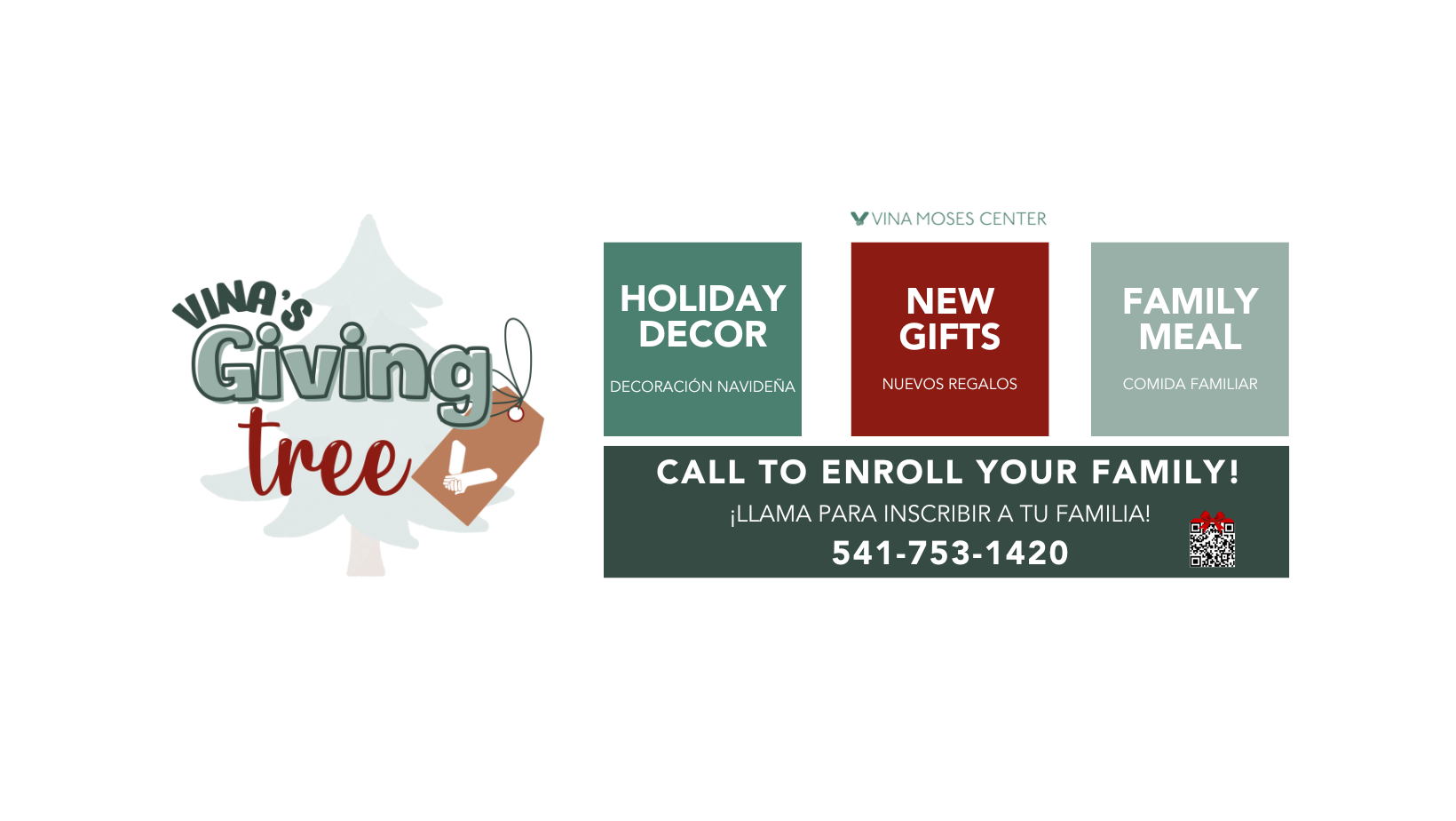 Register now: Vina's Giving Tree!