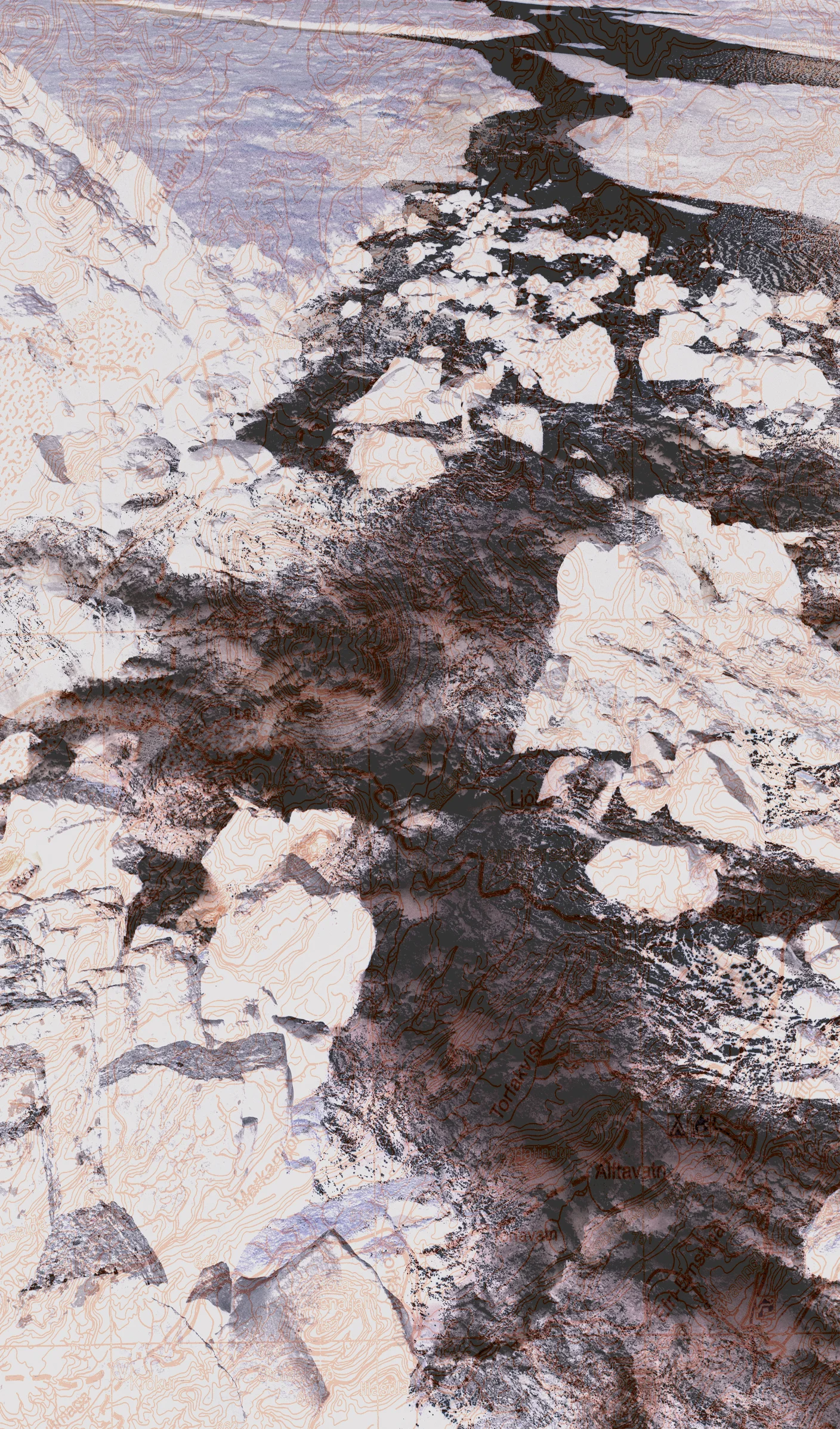 Thingvellir III, 2006 Archival digital pigment print on Thai Mulberry, Edition of 3 38” X 24"