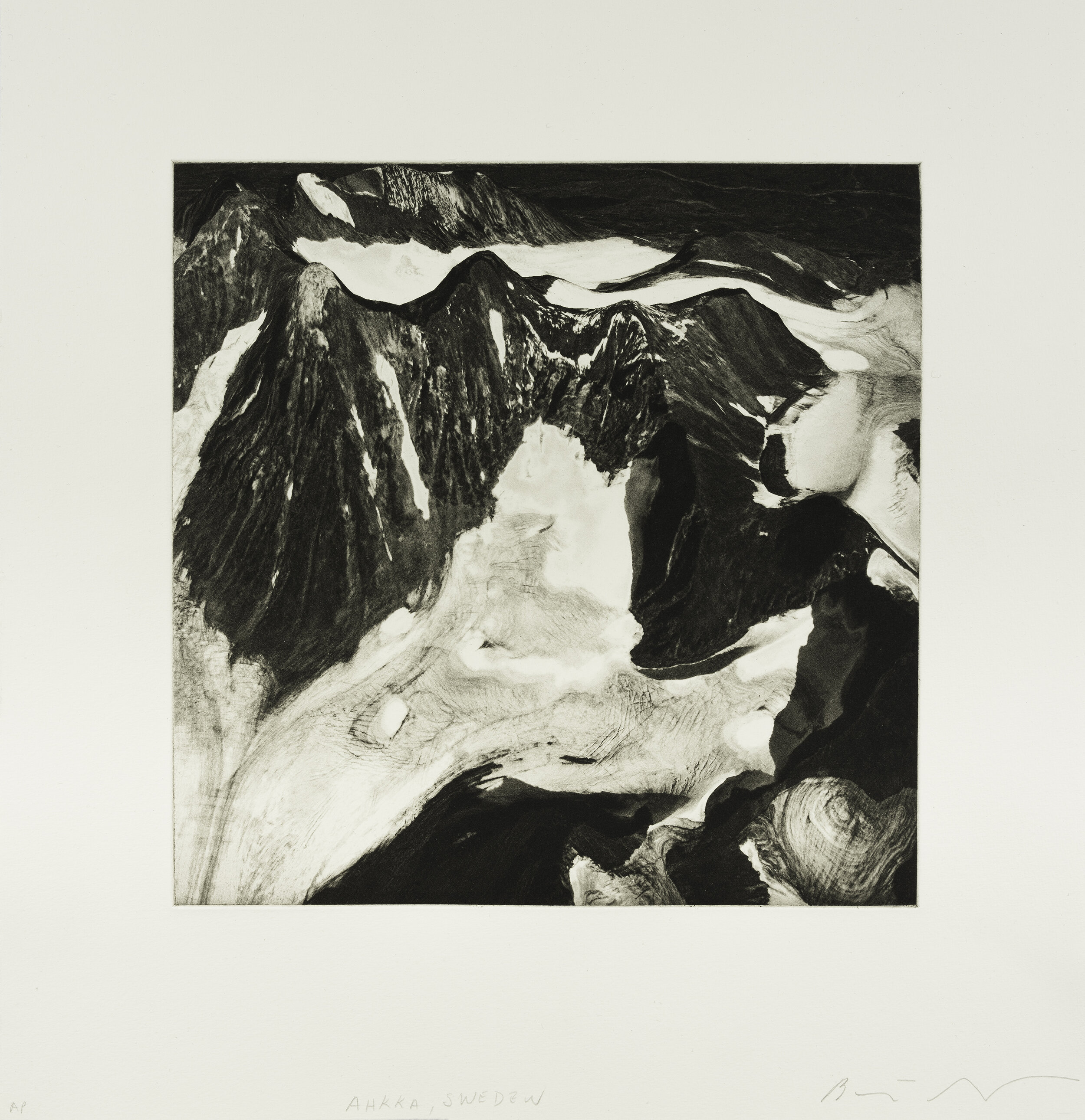    Ahkka, Sweden, 2020   Copperplate photogravure etching on cotton rag paper, plate size; 10.6 x 10.6, paper size; 16 x 15.5, edition 10  