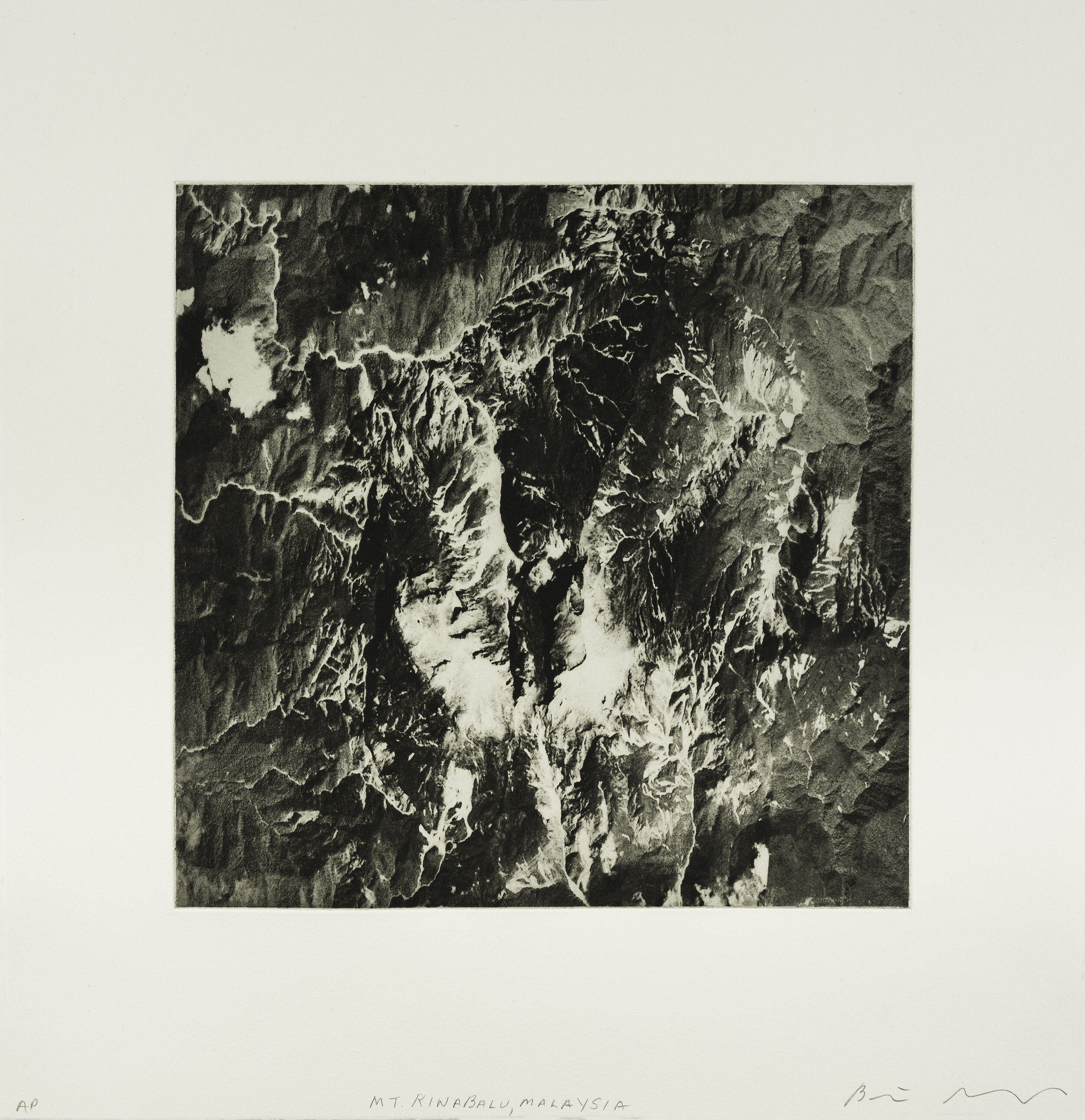    Kinabalu, Malaysia, 2020     Copperplate photogravure etching on cotton rag paper, plate size; 10.6 x 10.6, paper size; 16 x 15.5, edition 10  