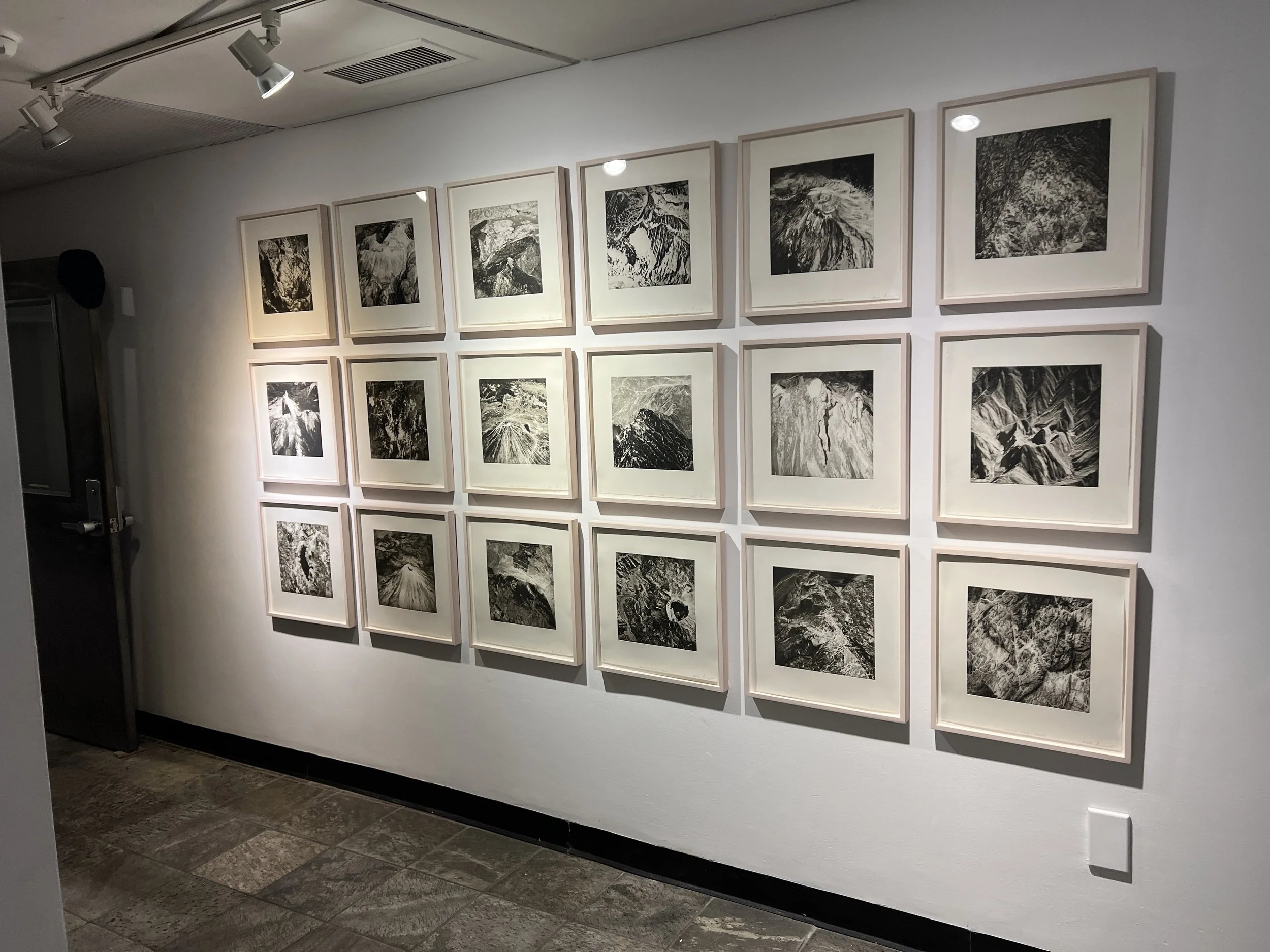  Installation view, Beth Ganz,  Axis Mundi , 2019-22 in  Photography in Ink: A Look at Contemporary Copper-Plate Photogravure , curated by Leandro Villaro, Penumbra Foundation, New York, 2022-23 