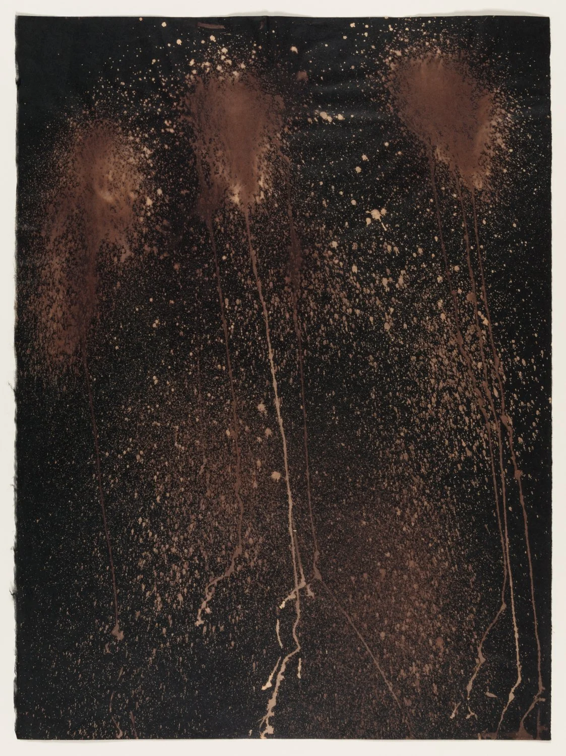    CV19 2,  2020  Clorox on Black Kozo,  20” x 26” 