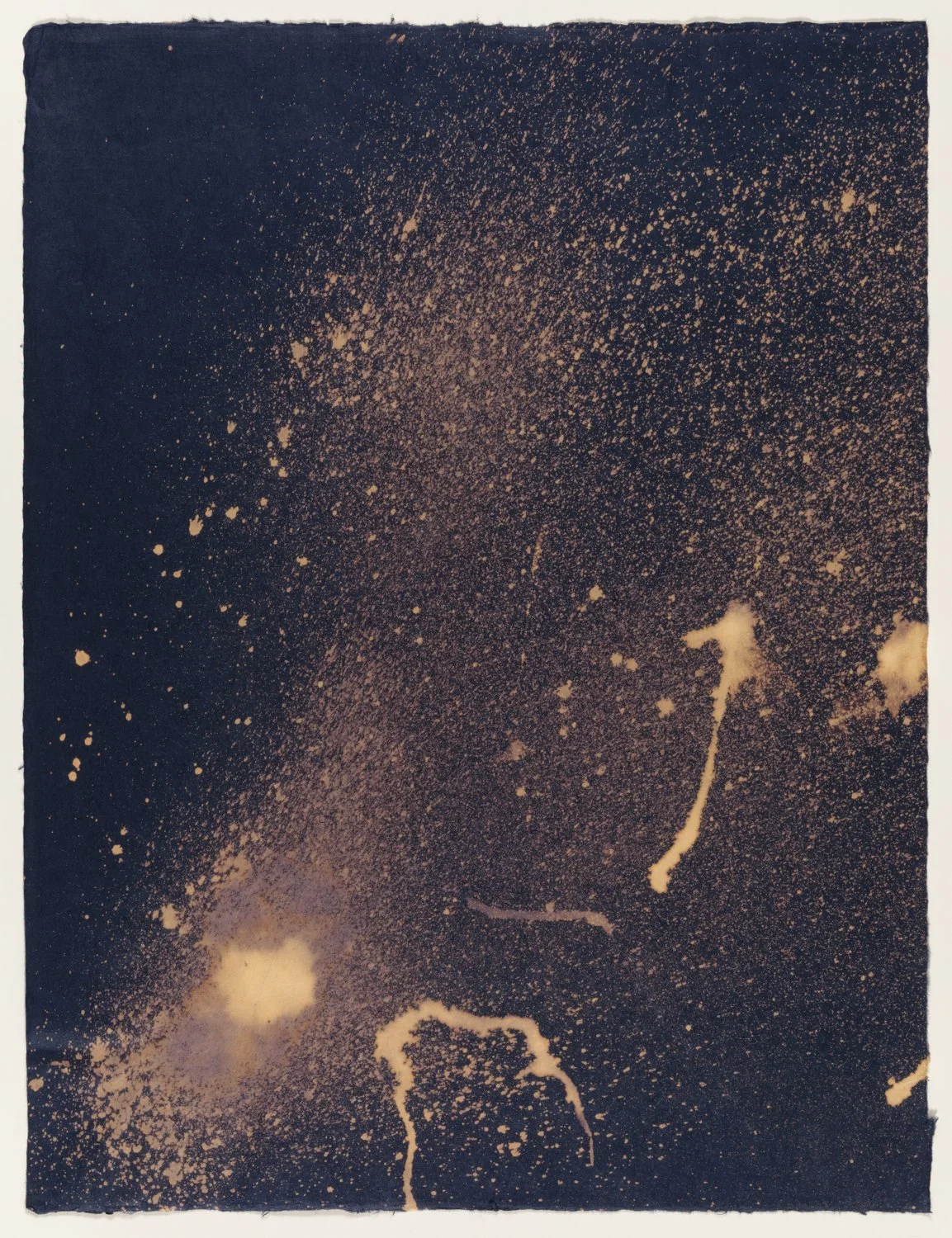    CV19 9  2020  Clorox on Blue Kozo,  20” x 26” 