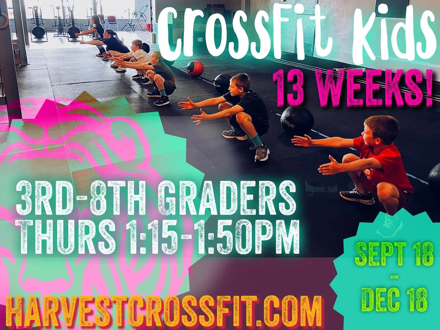 Do you have homeschoolers? We&rsquo;d love to have them in CrossFit Kids! Register at HarvestCrossFit.com!