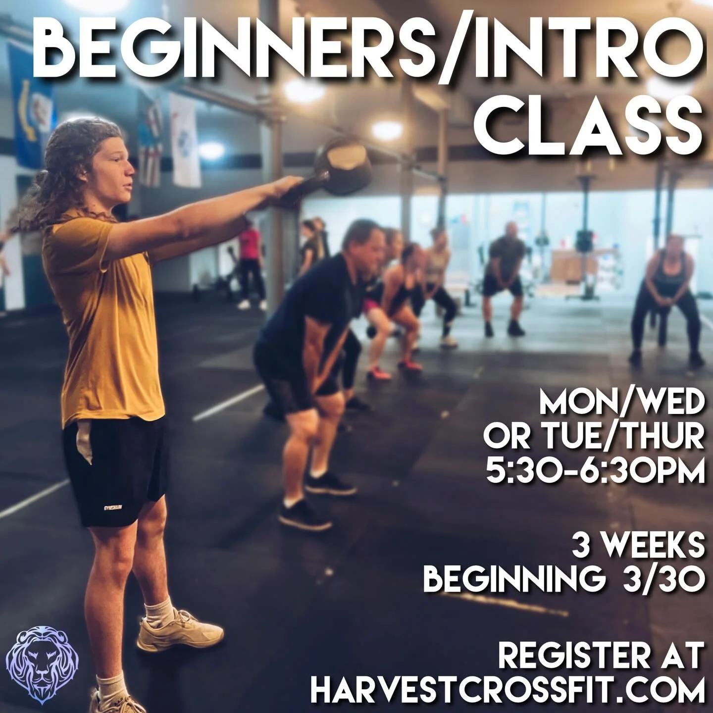 Whether you are new to CrossFit, or just new to Harvest, this class is for you! This three-week intro class will cover everything you need to know in order to thrive in our regularly scheduled CrossFit classes! Register at HarvestCrossFit.com!