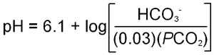 the modified henderson-hasselback equation for a bicarbonate buffering system