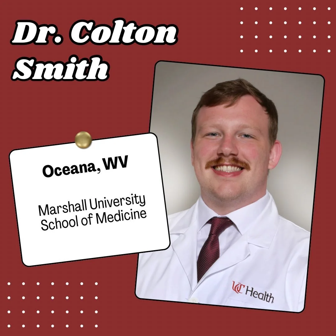 ✨Intern Spotlight: Meet Colton!✨

Dr. Smith joins us from Oceana, WV ⛰️ with his fiance&eacute; McKenna who is an ICU nurse 🩺, 2 cats 🐈🐈&zwj;⬛, and dog 🐶 . When not at work, we&rsquo;ll find him scouting for hunting spots and fishing on nearby ri