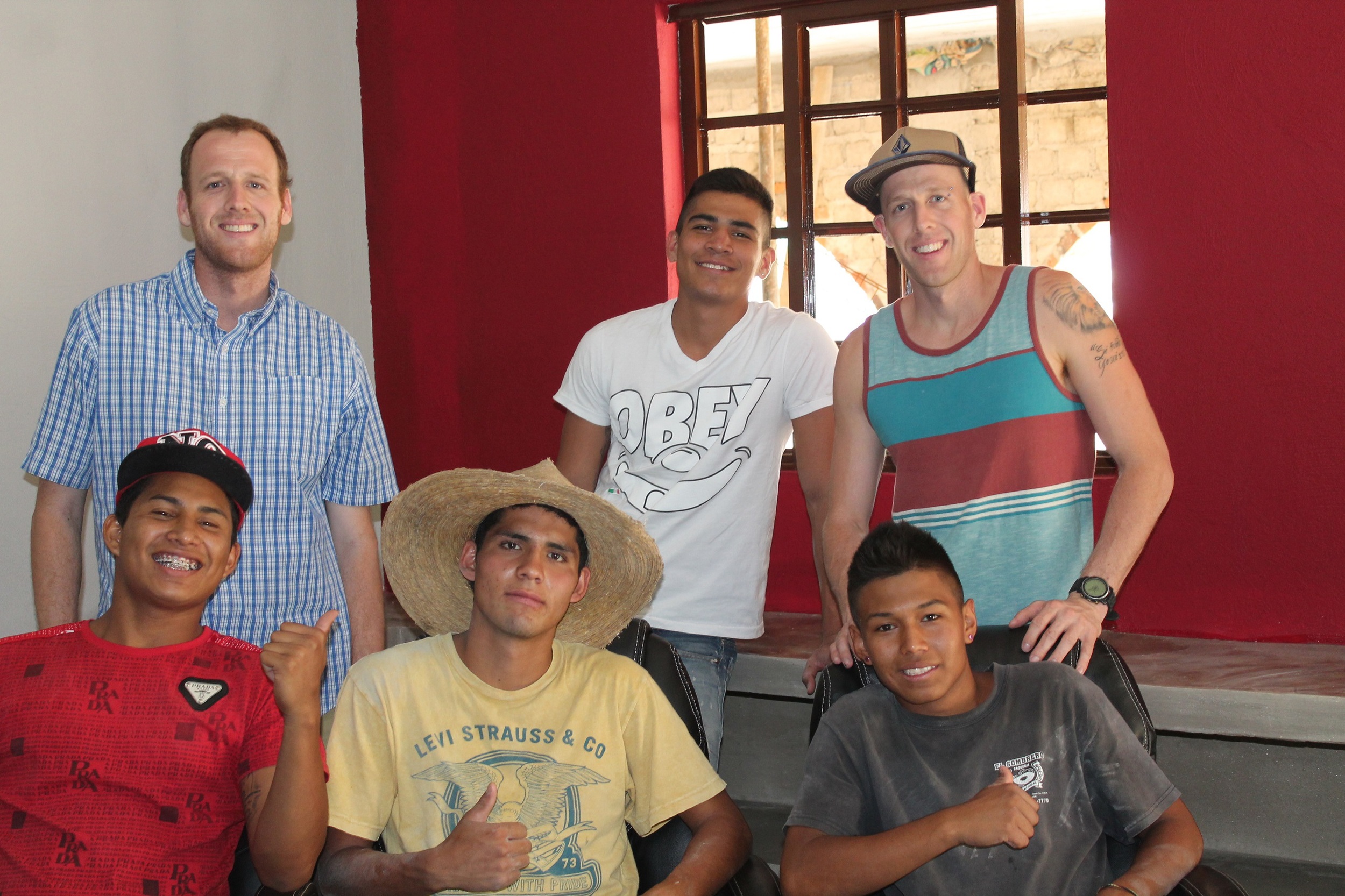 The youth in the office at Horizon Ranch.