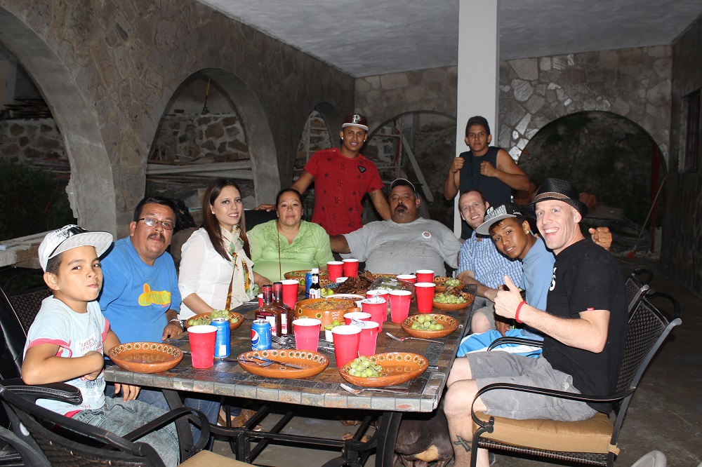 Dinner on the patio with the orphanage directors.