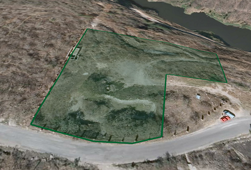 The site highlighted on Google Maps has a view of the river, the longest in Mexico.