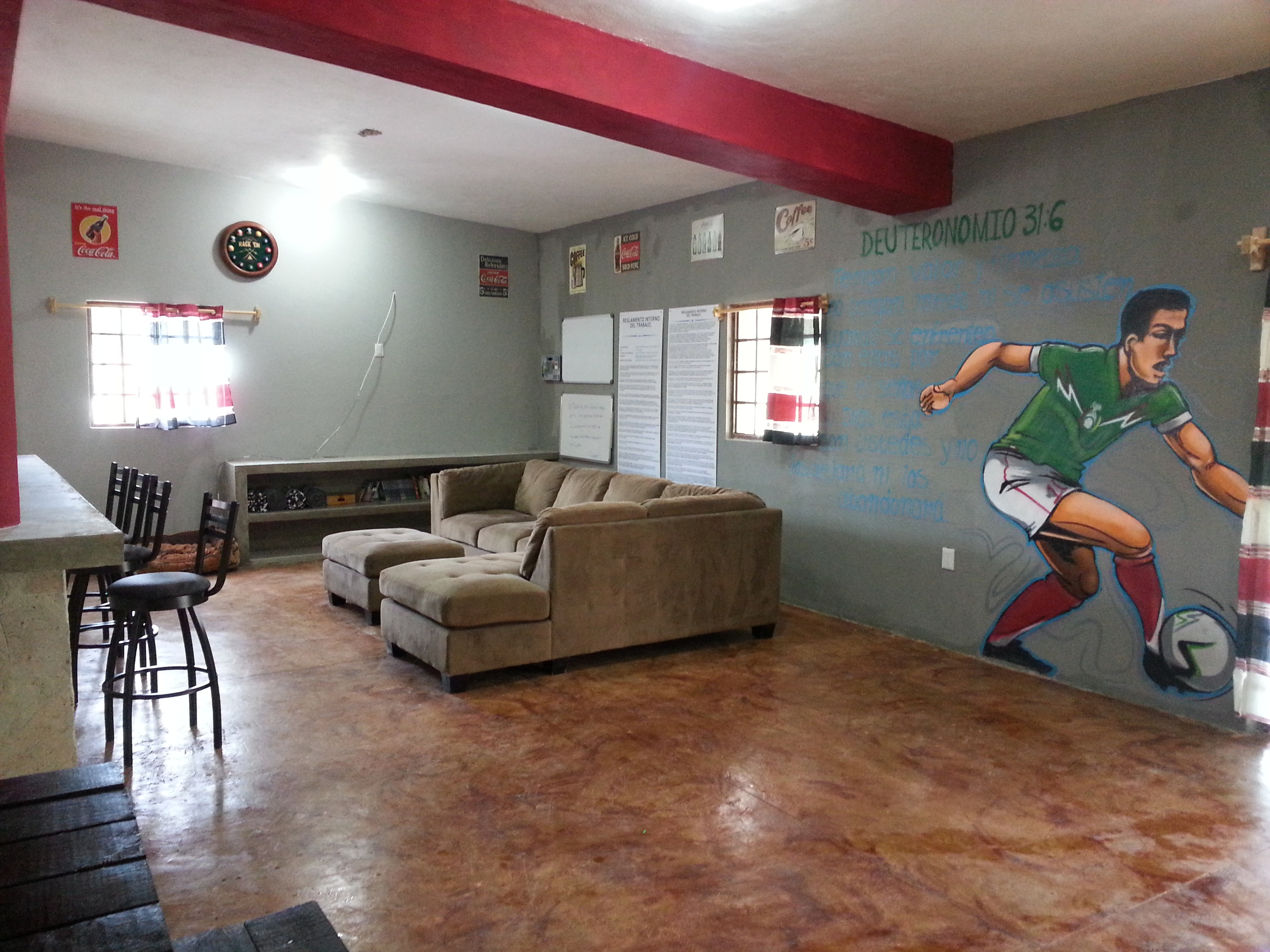 Family room and study area. 